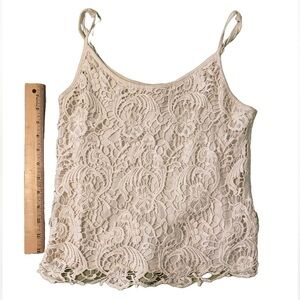 Cute white lacy tank top